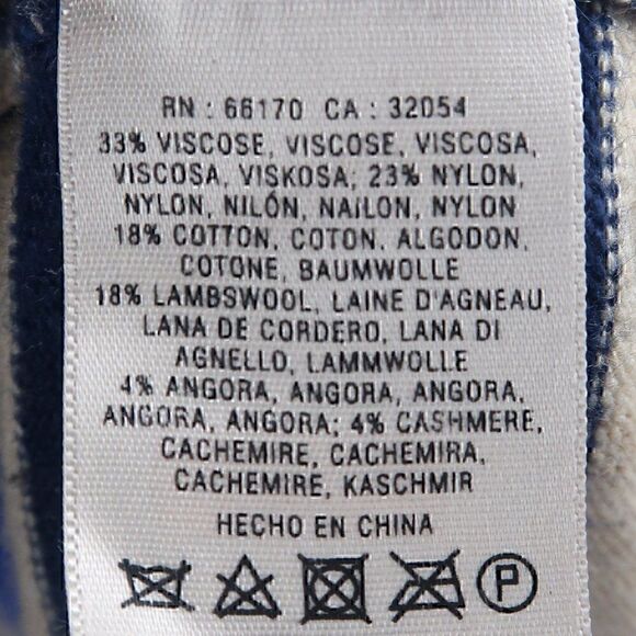 SPARROW TAN WITH BLUE STRIPE KNIT ANGORA LAMBSWOOL SWEATER MAXI SKIRT SIZE XS - Picture 3 of 6